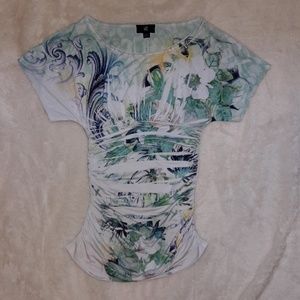 EUC IZ Byer Floral Top